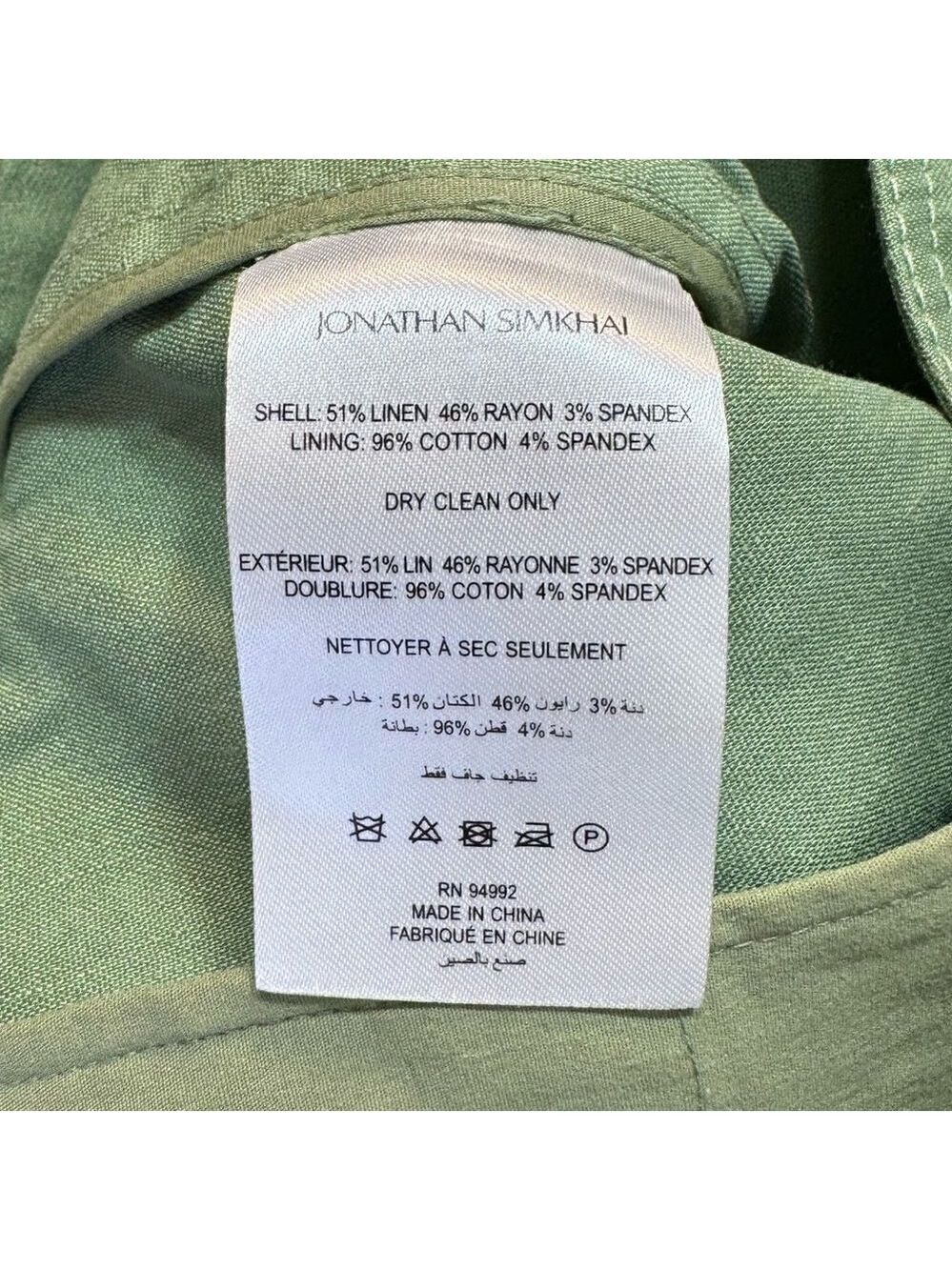 NEW Simkhai Carolina Utility Pant Verde Green Size 10 - Picture 11 of 12